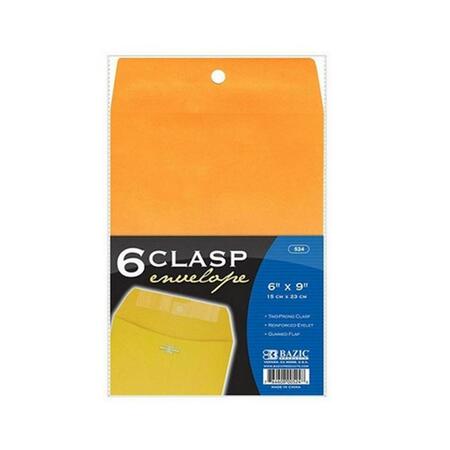 BAZIC PRODUCTS Bazic 6-inch X 9-inch Clasp Envelope, 288PK 524